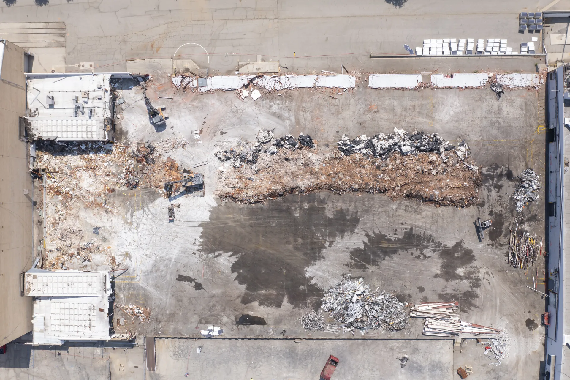 Aerial photograph from the construction progress los angeles project