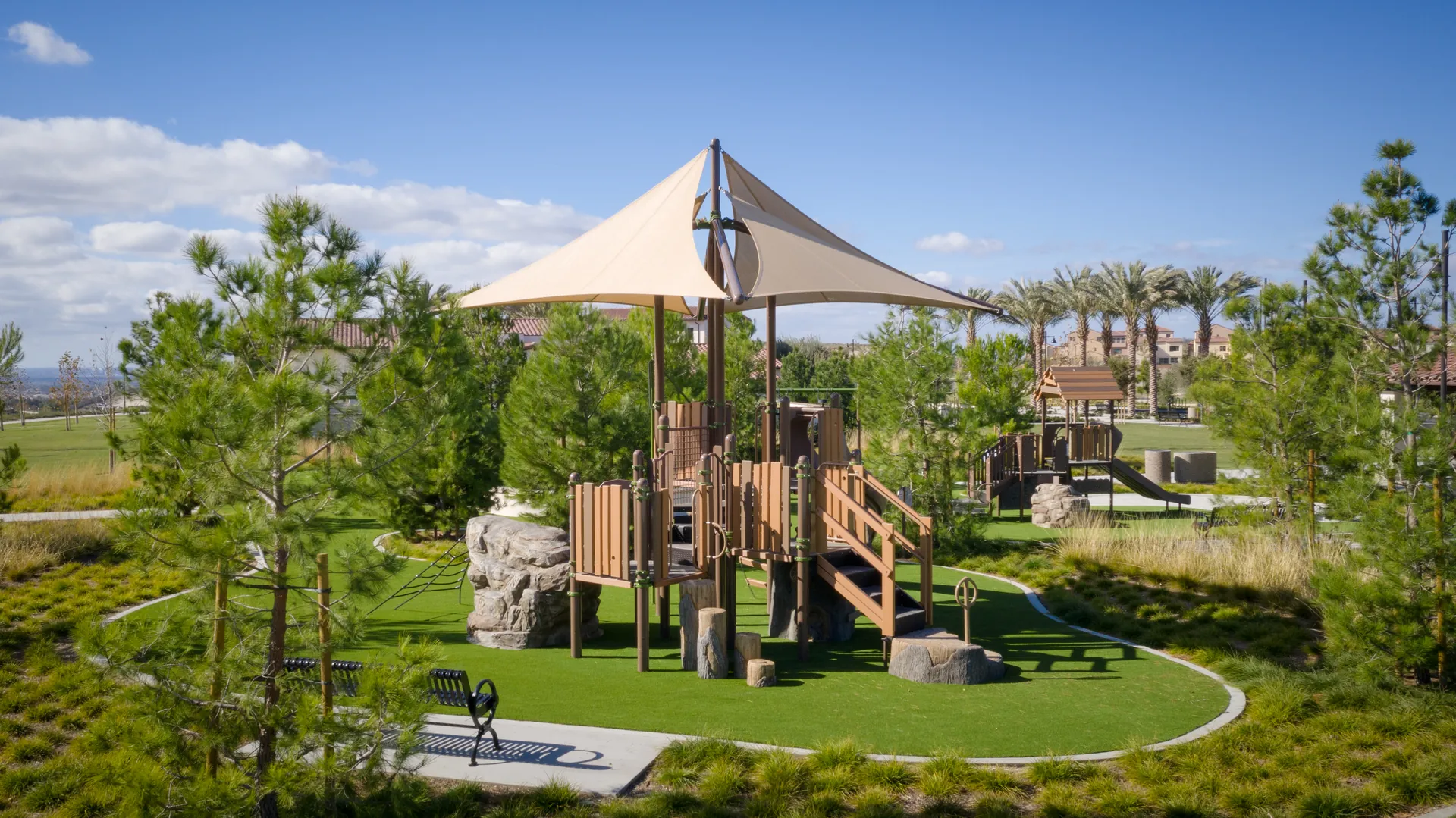 Aerial photograph from the portola park architectural project